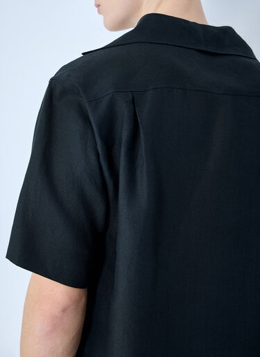 Dolce & Gabbana Linen Polo Shirt Black dol0160005