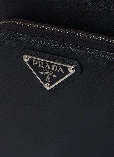 Prada Logo Plaque Phone Pouch Black pra0152072