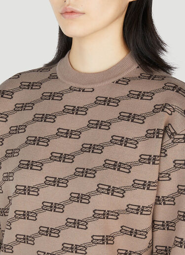 Balenciaga BB Monogram Sweater Beige bal0251013