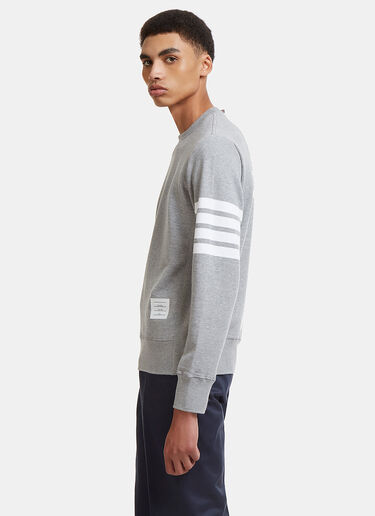 Thom Browne 4 Bar Crewneck Sweatshirt Grey thb0125035