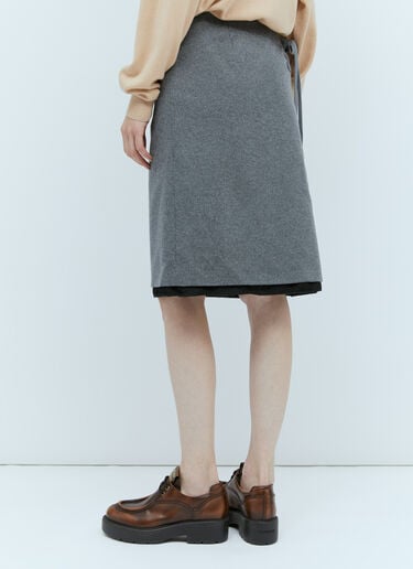 Velour Midi Skirt Miu Miu Velour Midi Skirt Grey miu0254079