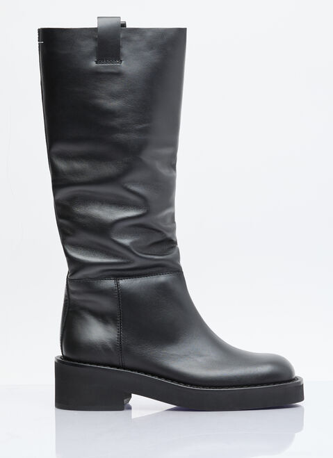 MM6 Maison Margiela Knee-High Boots Black mmm0255006