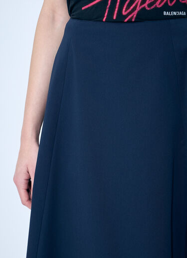 Balenciaga Cotton Midi Skirt Blue bal0259005