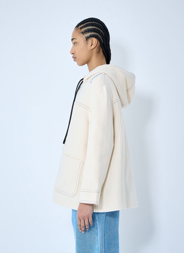 Marni Wool-And-Cashmere Hooded Jacket Beige mni0259006