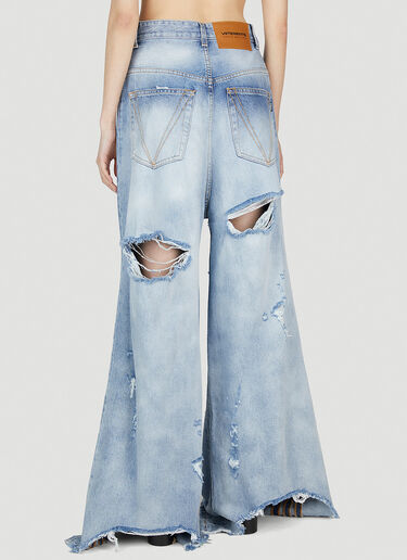 VETEMENTS Destroyed Baggy Jeans Light Blue vet0251002