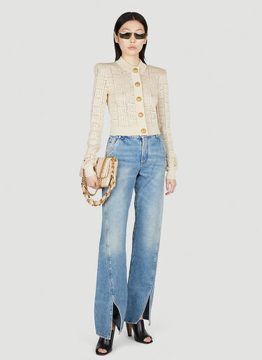 Balmain Slit Jeans Blue bln0252020