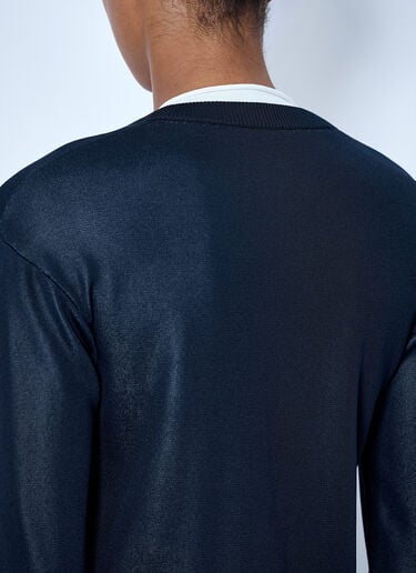 LN-CC® - Bottega Veneta: Silk Double Knit Cardigan - Navy Bottega Veneta Silk Double Knit Cardigan Navy bov0265062