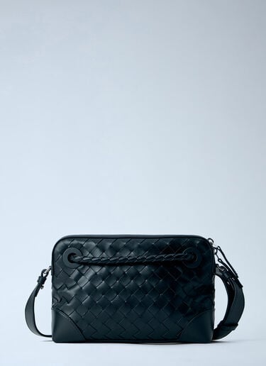 Bottega Veneta Andiamo Zipped Messenger Bag Black bov0163004
