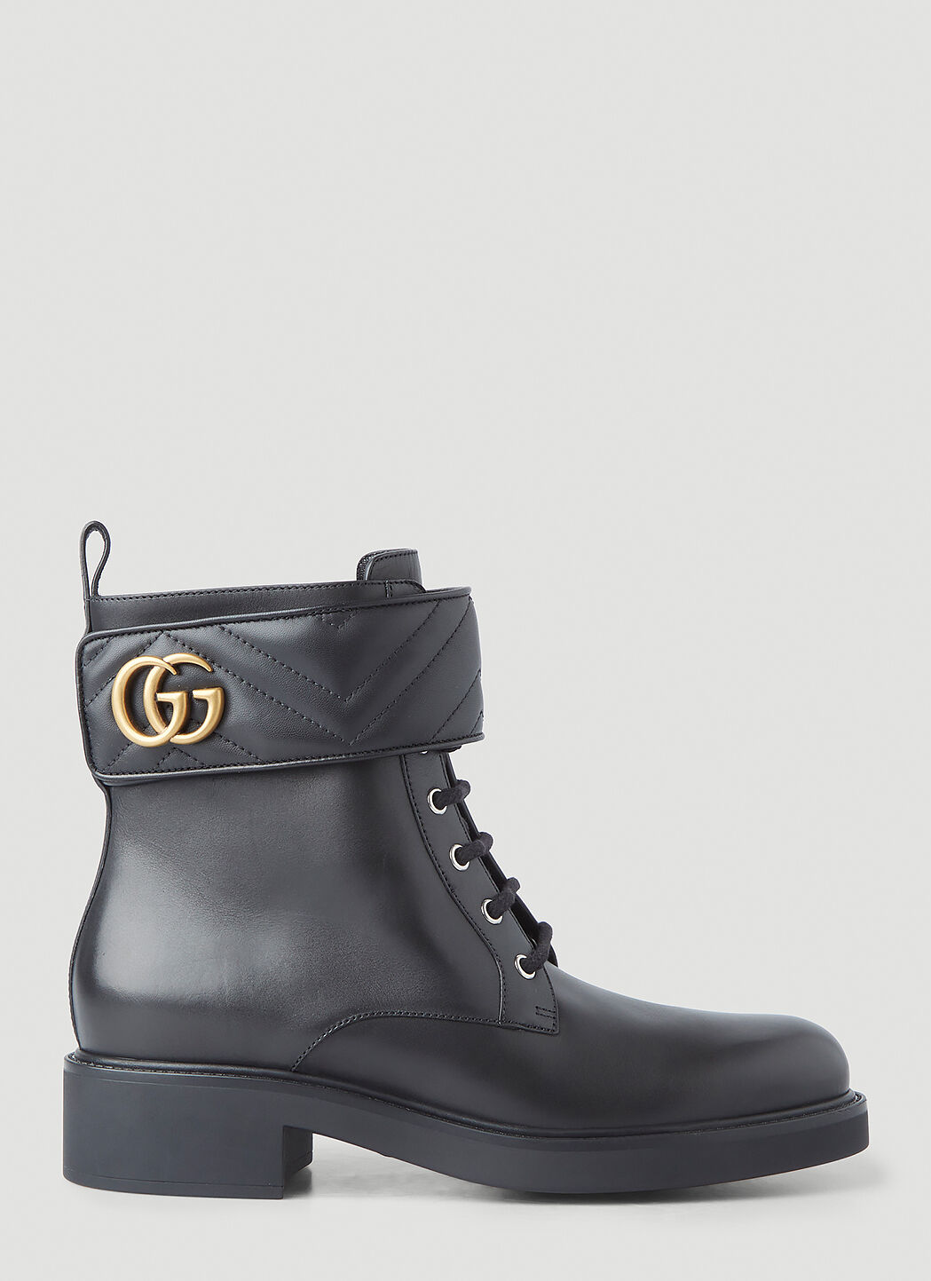 Gucci Marmont Cuff Boots in Black LN CC