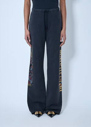 Balenciaga Tacky Tattoo Flared Track Pants Black bal0259050