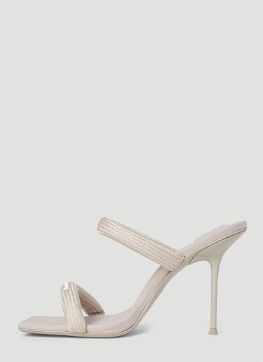 Alexander Wang Julie Tubular Heeled Sandals Beige awg0251057