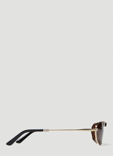 Balenciaga Oval Frame Sunglasses Gold bal0149085