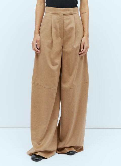 Versace Wide Leg Wool Pants Pink vrs0253002