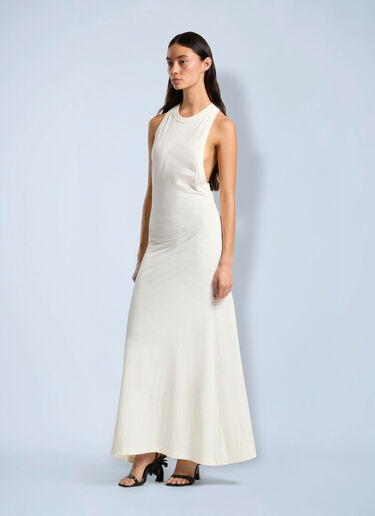 Palm Angels Curved Logo Essential Dress White pma0266225