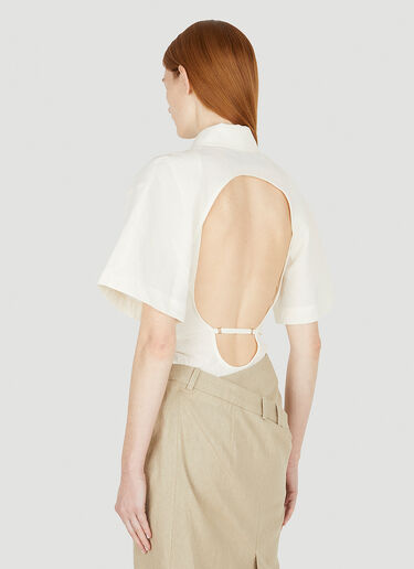 Jacquemus La Body Baunhilha Bodysuit Cream jac0248026