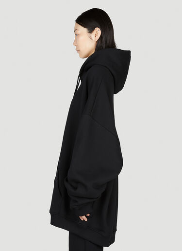 Logo Print Hooded Sweatshirt Mowalola Logo Print Hooded Sweatshirt Black mow0352002