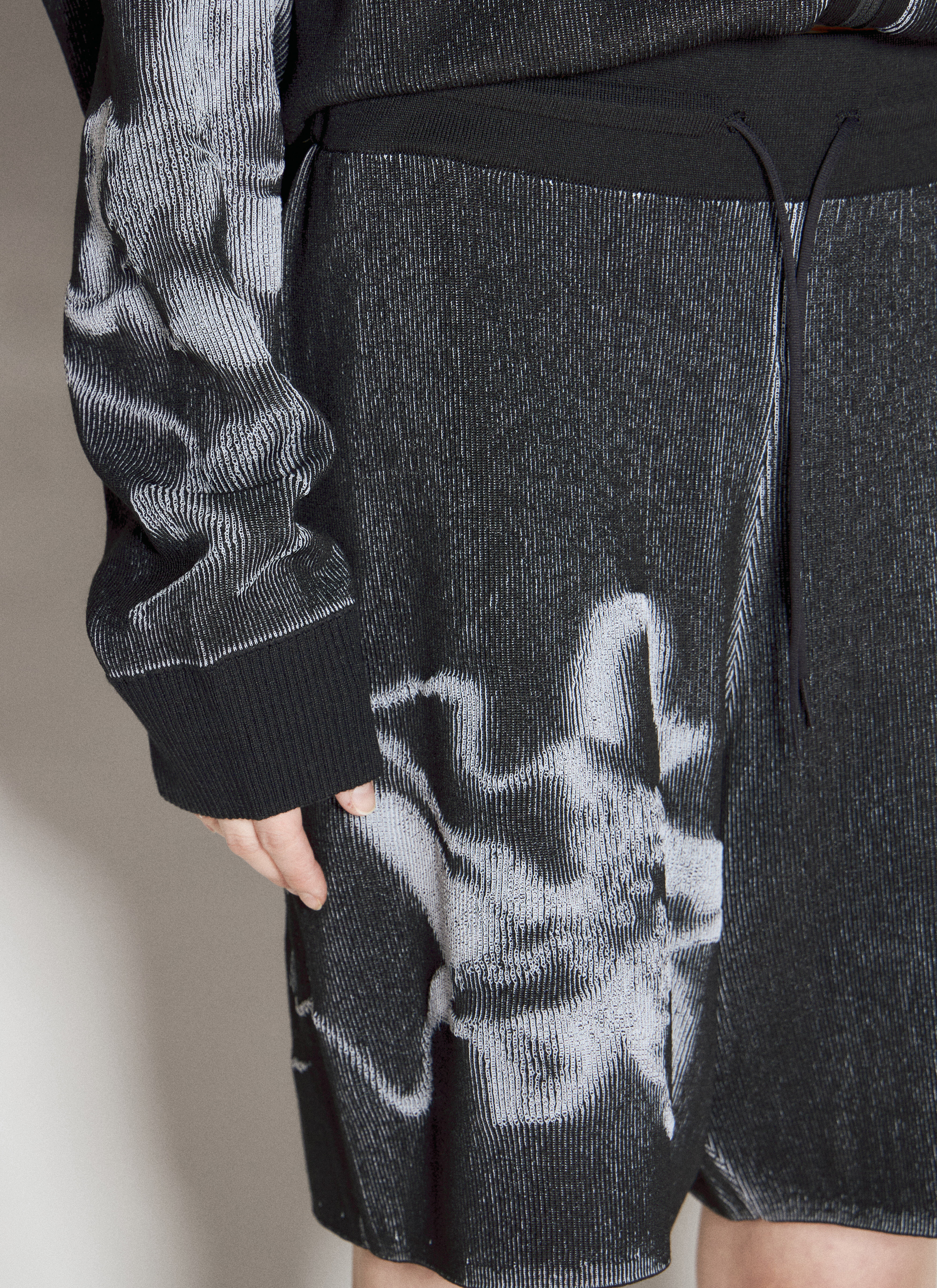 Y-3 Women's' GFX Knit Shorts in Black | LN-CC®