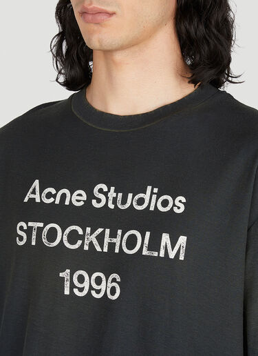 Acne Studios Logo Print T-Shirt Black acn0352007