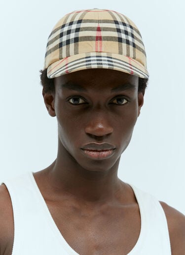 Archive Check Baseball Cap Burberry Archive Check Baseball Cap Beige bur0155075