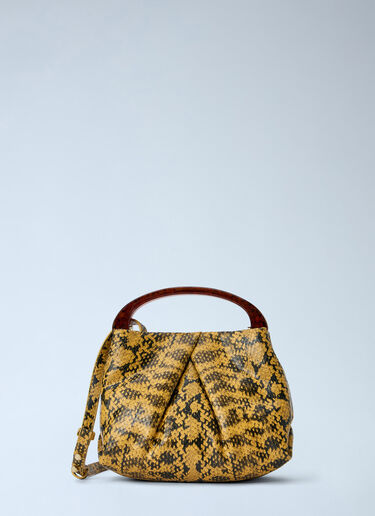 LN-CC® - Dries Van Noten: Structured Leather Handbag - Yellow Dries Van Noten Structured Leather Handbag Yellow dvn0265019