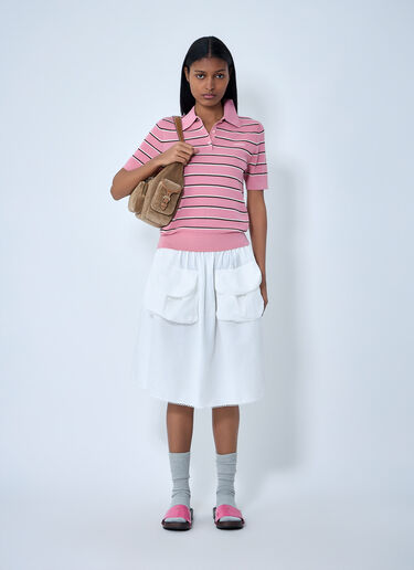 Miu Miu Gathered Skirt White miu0263009