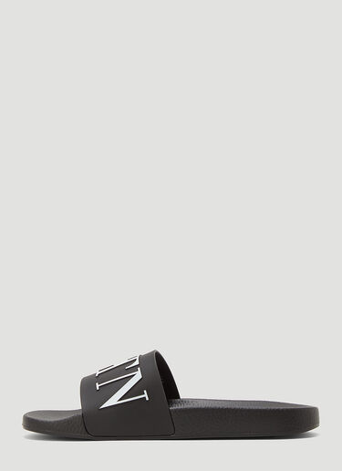 Valentino VLTN Rubber Slides Black val0143025