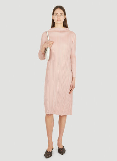Pleats Please Issey Miyake 百褶半高领连衣裙 粉色 plp0251017