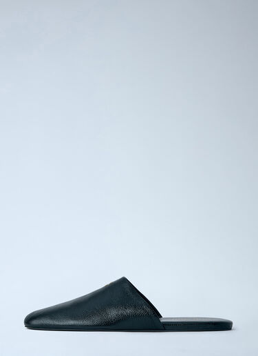 LN-CC® - Miu Miu: Leather Slippers - Black Miu Miu Leather Slippers Black miu0264215