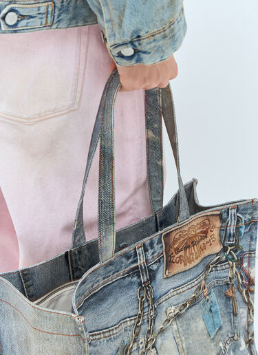 Acne Studios Printed Tote Bag Blue acn0158033