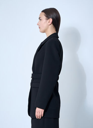 GANNI ボンデッドクレープブレザー  ブラック gan0260008