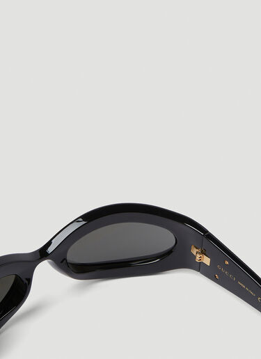 Gucci GG1247S ラップアラウンドサングラス ブラック guc0250260