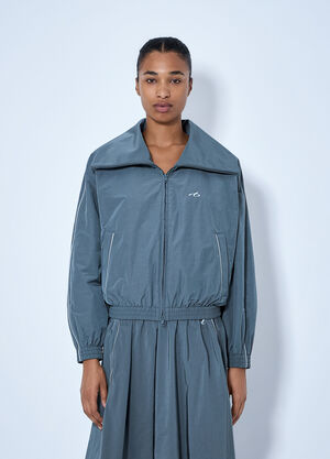 LN-CC® - Balenciaga: High Collar Tracksuit Jacket - Grey Balenciaga High Collar Tracksuit Jacket Grey bal0265006