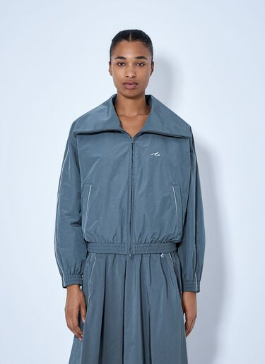 LN-CC® - Balenciaga: High Collar Tracksuit Jacket - Grey Balenciaga High Collar Tracksuit Jacket Grey bal0265006