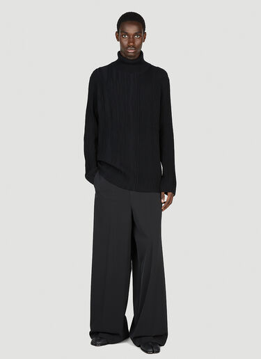 Yohji Yamamoto Ribbed Sweater Black yoy0152012