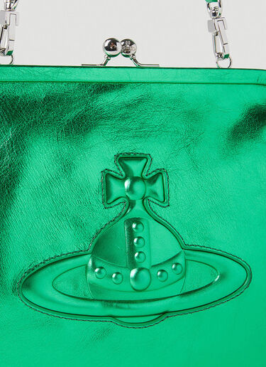 Vivienne Westwood Injected Orb Clutch Bag Green vvw0251065