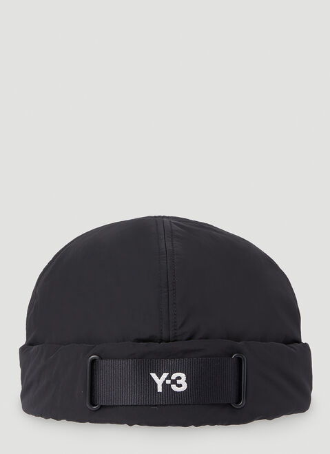 Y-3 Logo Embroidery Beanie Hat Black yyy0152054