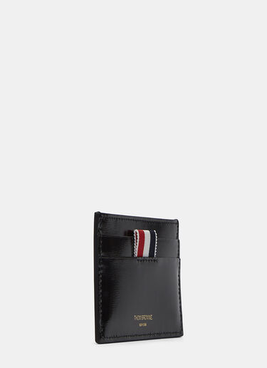 Thom Browne Embroidered Whale Patent Card Holder Black thb0127006