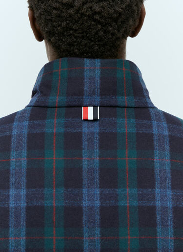 Thom Browne Tartan Flannel Reversible Down Jacket Navy thb0154001