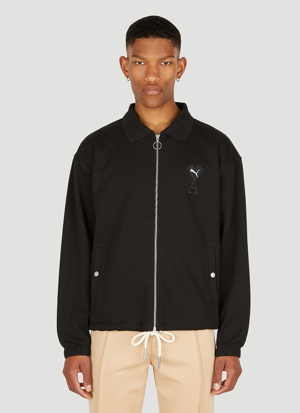 Black puma jacket discount