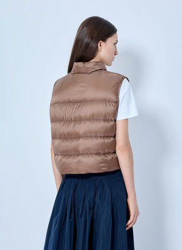 Max Mara Quilted Puffer Gilet Brown max0265306