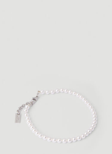 Saint Laurent Pearl Bracelet Cream sla0151089