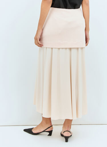 Jil Sander Layered Midi Skirt Pink jil0257008