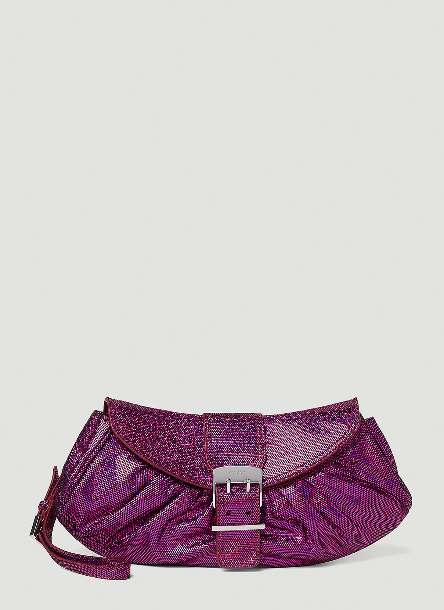 By Far Glami Disco Dot Clutch Bag In Purple