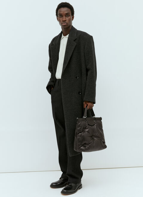 Lemaire Maxi Double Breasted Coat Black lem0154001