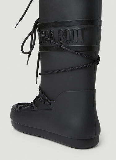 Moon Boot Icon Rubber High Rain Boots Black mnb0250017