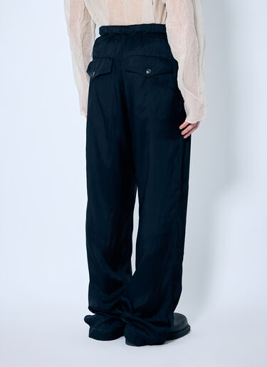 Dries Van Noten Satin Pants Navy dvn0160001