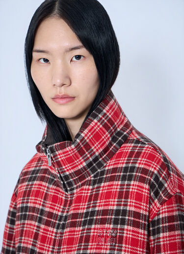 Miu Miu Padded Jacket with High Collar Brown miu0264223