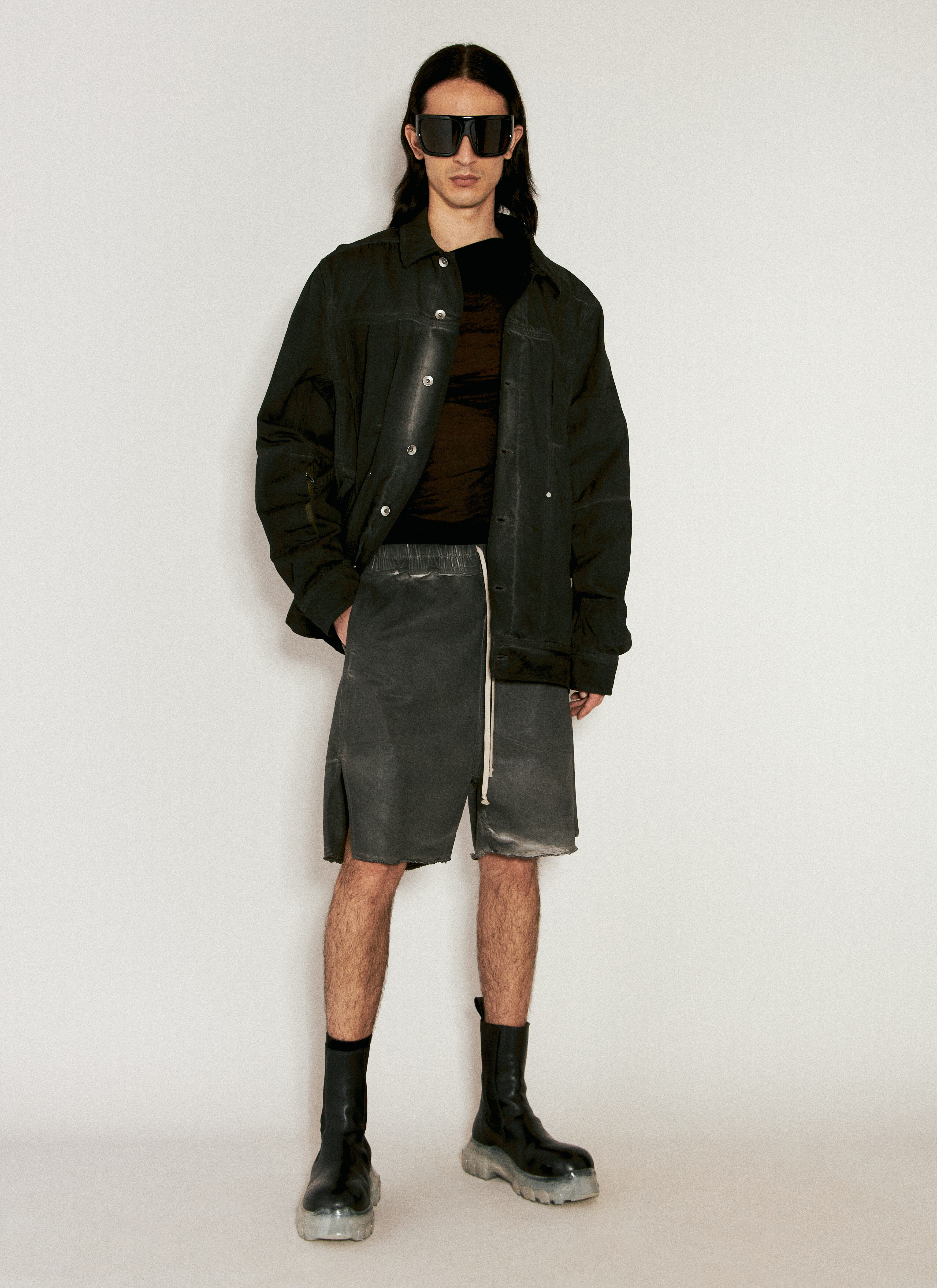 Rick owens denim shorts clearance