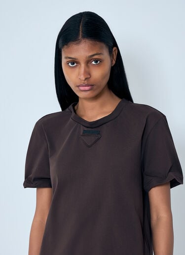 Prada Cotton Jersey T-shirt Brown pra0263003