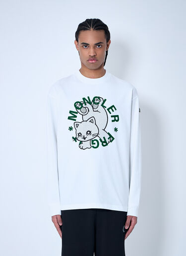 Moncler x FRGMT Hiroshi Fujiwara ロゴモチーフTシャツ ホワイト mfr0160062